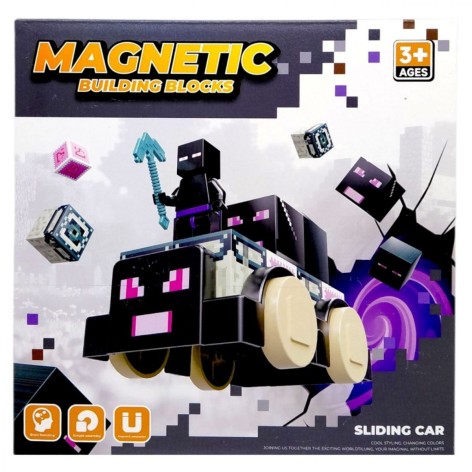 Магнитный конструктор "MINECRAFT" машинки (ЭНДЕРМЕН)