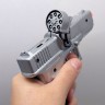 Пистолет металлический под пистоны, на планшетке 20,5*14*3,5 см