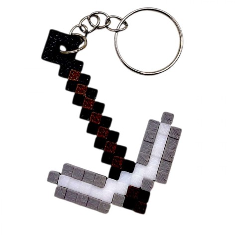 3D Брелоки MINECRAFT / МАЙНКРАФТ PICKAXE TOOL / КАЙЛО KEYCHAIN, ЖЕЛЕЗНЫЙ, 3D печать