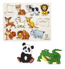 Пазл-вкладыш "Звери"