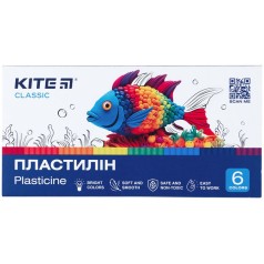 Пластилин, 6 цветов, 120 г. Kite Classic