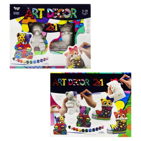 Набор для творчества "Art Decor 2 в 1: Мишка и Котик" (укр)