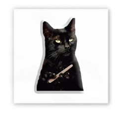 3D-стікер "Чорний кіт мем"