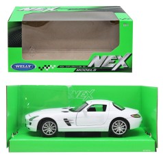 Машина металл Mercedes-Benz SLS AMG 1:24 белая
