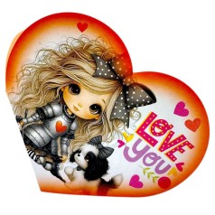 Открытка поздравительная "Валентинка" 17,3х9.4 см