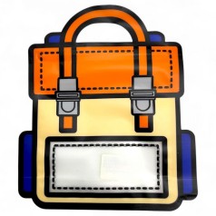 Зип-пакет "Рюкзачок" с прозрачными элементами; 20,5х17,5 см