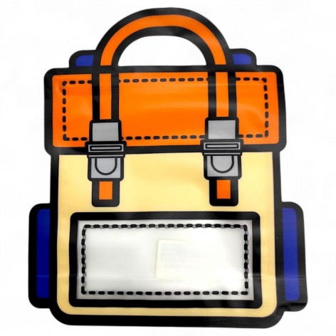 Зип-пакет "Рюкзачок" с прозрачными элементами; 20,5х17,5 см