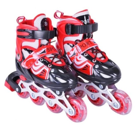 Роликові ковзан  розмір S (30-33) колеса PVC (ЧЕРВОНІ)