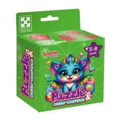 Гра розвиваюча пазли із сюрпризом "Бірюзовий дракончик" Vladi toys (укр)