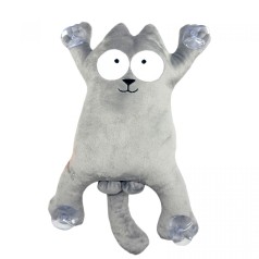 Мягкая игрушка "Кот Саймон" (28см) (СЕРЫЙ)