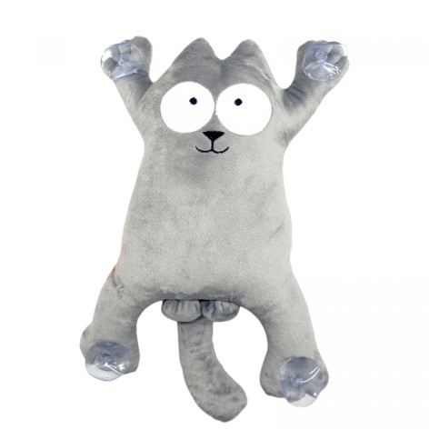 Мягкая игрушка "Кот Саймон" (28см) (СЕРЫЙ)