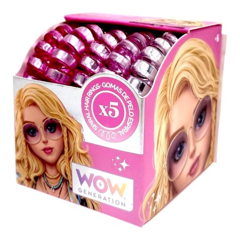 Резинка пружинка для волос "Градиент" (5 штук в наборе) Розовые