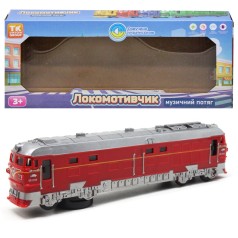 Музыкальный поезд "Локомотивчик", красный
