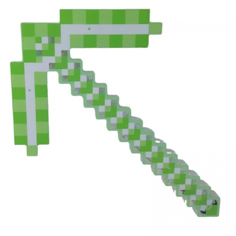 Кирка "Minecraft", свет, звук (зеленая)