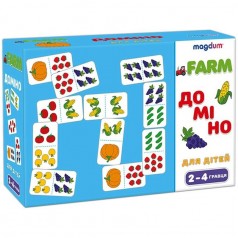 Настольная игра "Домино: Фрукты и овощи" (29 элем)