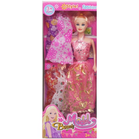 Лялька з нарядами "Model" у рожевому (вигляд 2)