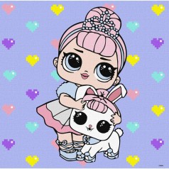 Картина за номерами "L.O.L. Surprise! TroopSurprise Crystal Queen With Crystal Bunny" 40х40 см