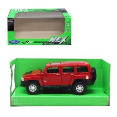 Машинка металлическая "HUMMER H3", красная