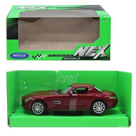 Машина металл Mercedes-Benz SLS AMG 1:24 вишневая