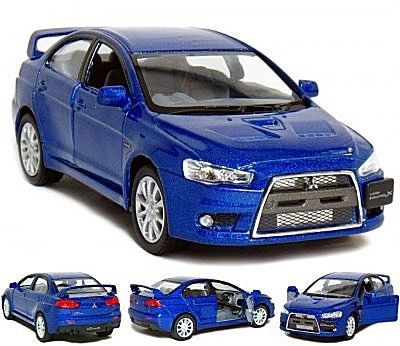 Машинка KINSMART "Mitsubishi Lancer Evolution X" (синяя)