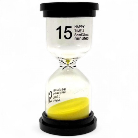 Пісочний годинник на 15 хв (жовтий)