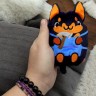 М’яка іграшка "Песики та білочки" (песик фіолетовий з білим ухом)