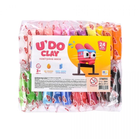 Набор для творчества (воздушный пластилин) "UʼDO Clay. 24 шт" брикет 10г (30838)