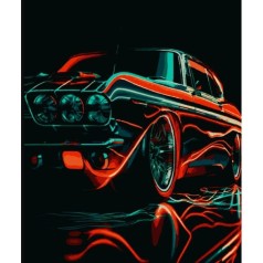Картина по номерам с красками металлик "Dodge" 40х50 см