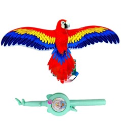 Воздушный змей, размах крыльев - 47 см "Попугай" (микс катушек в ассортименте)