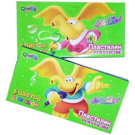 Пластилін люкс "забавне слоненя" 6 кольорів (40126)