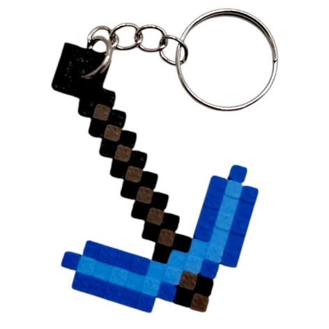 3D Брелоки MINECRAFT / МАЙНКРАФТ PICKAXE TOOL / КАЙЛО KEYCHAIN, Бриллиантовый, 3D печать