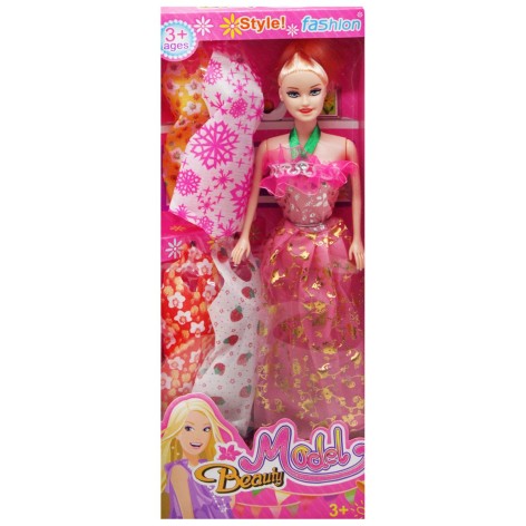 Лялька з нарядами "Model" у рожевому (вид 3)