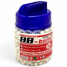 Кульки для дитячої зброї, 1000 кульок, пластик, 6 мм (білий)