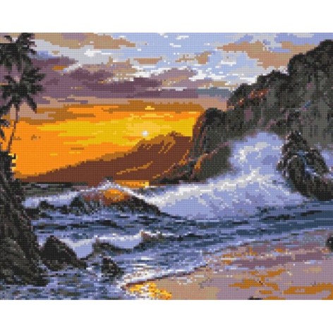 Алмазная мозаика "Море на закате" 40*50 см