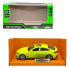 Машинка металлическая "АВТОПРОМ. 1:43 BMW I4 M50" (САЛАТОВАЯ)