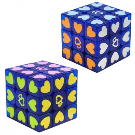 Неоновый Кубик Рубика "Сердечки" 3 х 3