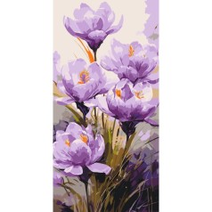 Картина по номерам "Крокусы" 40х80 см