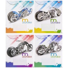 Тетрадь на 12л, линия "MOTORBIKE" (20 шт)