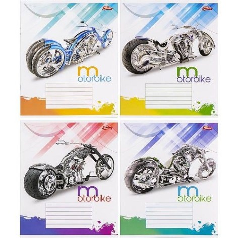 Тетрадь на 12л, линия "MOTORBIKE" (20 шт)