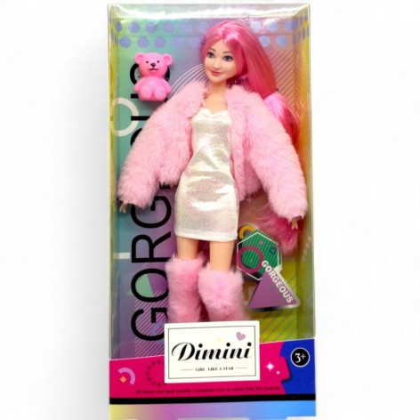 Кукла "Dimini", рожева