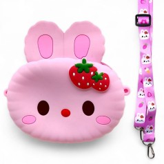 Сумочка детская "Розовый зайчик" (силикон)