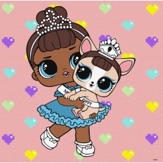 Картина за номерами "L.O.L. Surprise! TroopSurprise Miss Baby With Miss Puppy" 40х40 см