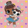 Картина за номерами "L.O.L. Surprise! TroopSurprise Miss Baby With Miss Puppy" 40х40 см