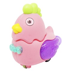 Заводная игрушка со светом "Цыпленок", розовый