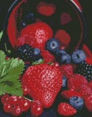 Набор алмазной мозаики "ягодный микс" 40х50см