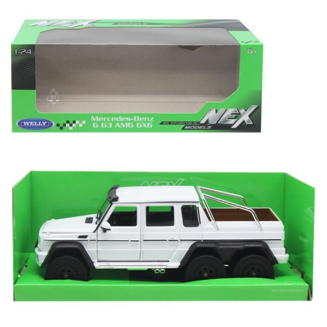 Машина металл Mercedes-Benz G63 AMG 6x6 1:24 белая