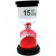 Пісочний годинник на 15 хв (червоний)