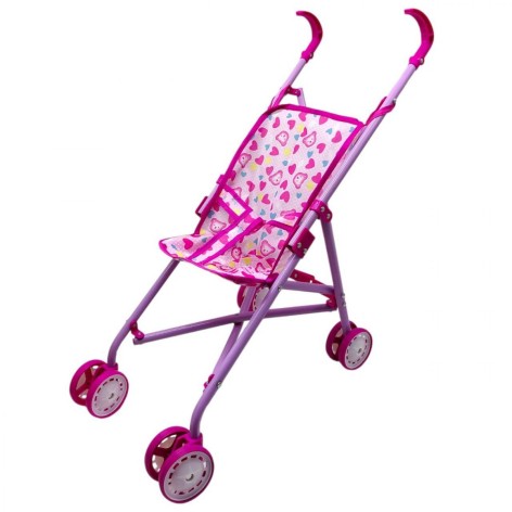 Коляска-тростина886AB "Ведмедики" (РОЖЕВА)