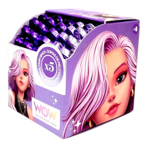 Резинка пружинка для волос "Градиент" (5 штук в наборе) Фиолетовые