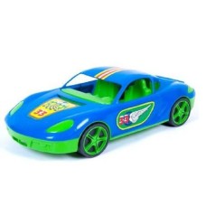 Машина спортивна з наклейками (синя)